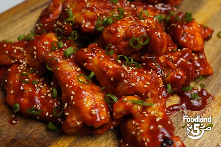 Sweet, Spicy, & Sticky Korean Chicken Wings